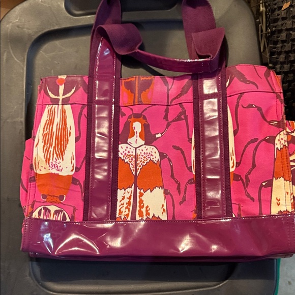 Tory Burch Vibrant Pink and Purple Tote - Picture 3 of 3